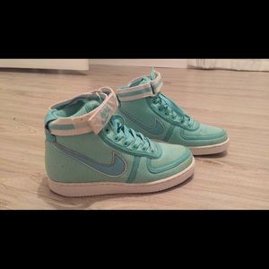 Sea foam green high top Nikes